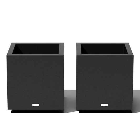 Veradek Block Series Large Square Plastic Planter | All-Weather