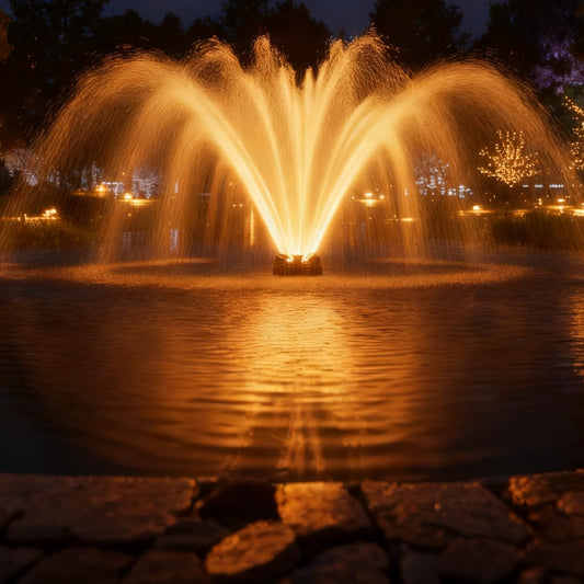 1HP Pond Fountain Aerator with RGB Lights & Digital Timer | 15000 GPH